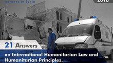اطلاق �?تيب للعاملين �?ي المجال الإنساني �?ي س�?ريا  ح�?ل القان�?ن الإنساني الد�?لي �?المبادئ الإنسانية